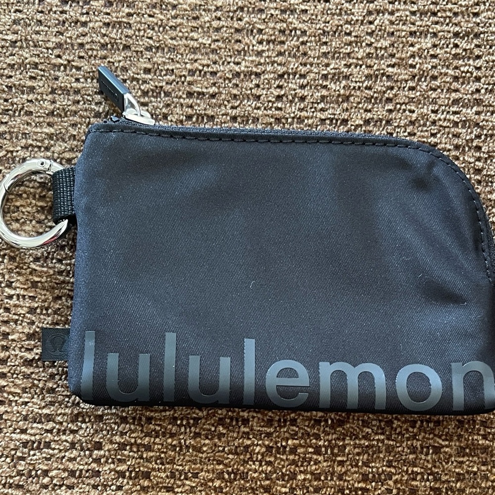lululemon athletica Black Small Zip Card Pouch